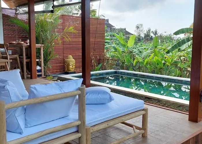 Private Pool Views Work Table Yoga ウブド