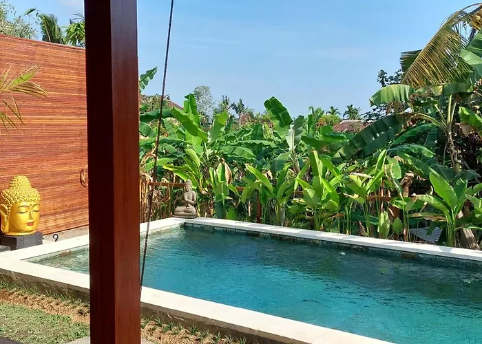 Private Pool Views Work Table Yoga * ウブド